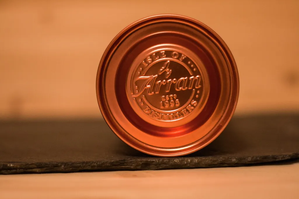 Der kupferne Deckel des Arran 10.