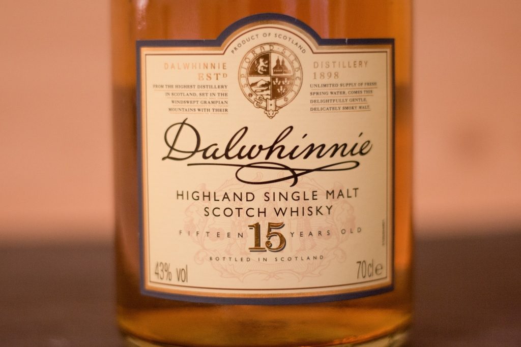 Das Label des Dalwhinnie 12.